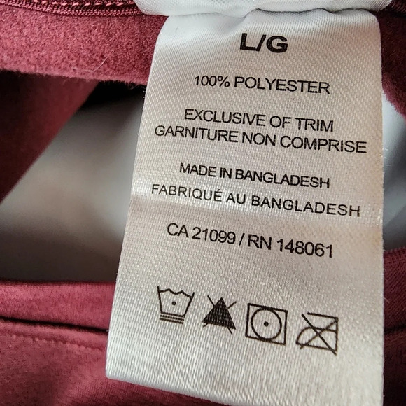 Harry Potter Hogwarts Sweatshirt House Crest Gryffindor Burgundy Gold Size Large - Picture 12 of 12